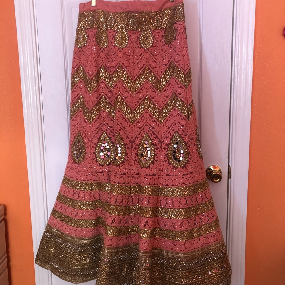 Light pink Indian Lengha 3 piece set